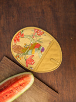 Printed Canvas Hot Pad : Bird Yellow