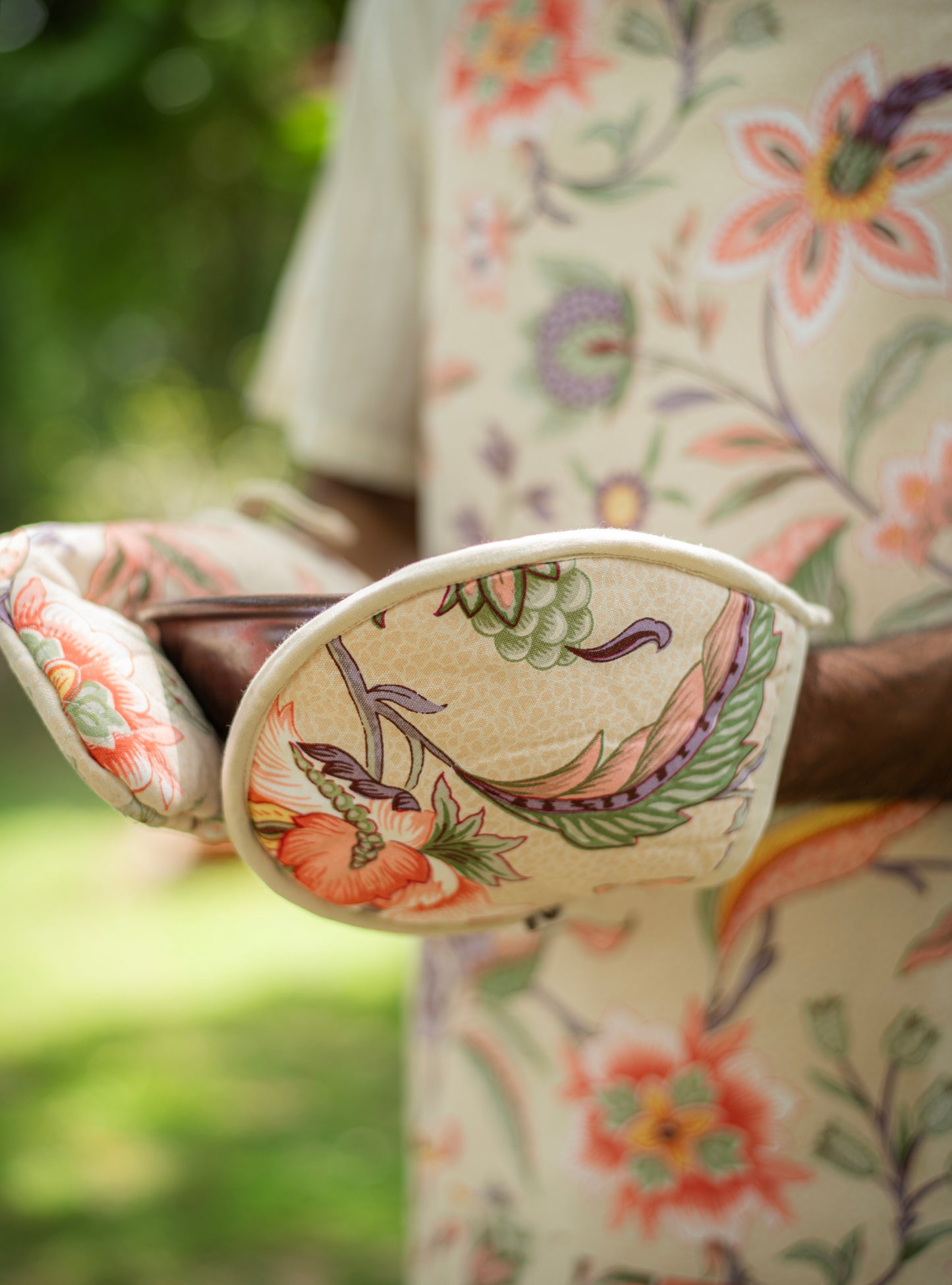 Printed Hot Pad : Kerala Cream Canvas