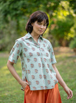 Hyuns Shirt : Alyssa Blue Slub