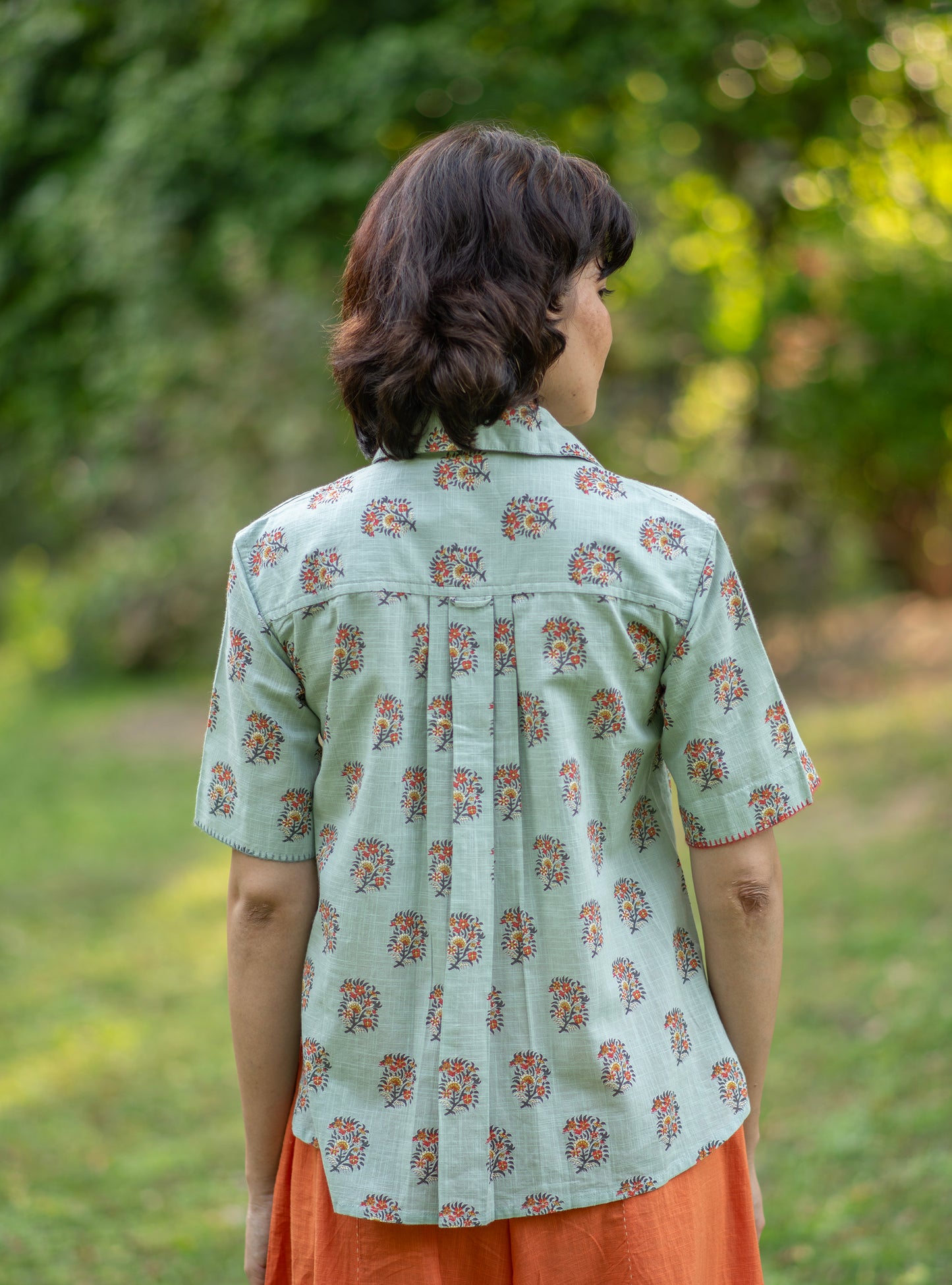 Hyuns Shirt : Alyssa Blue Slub