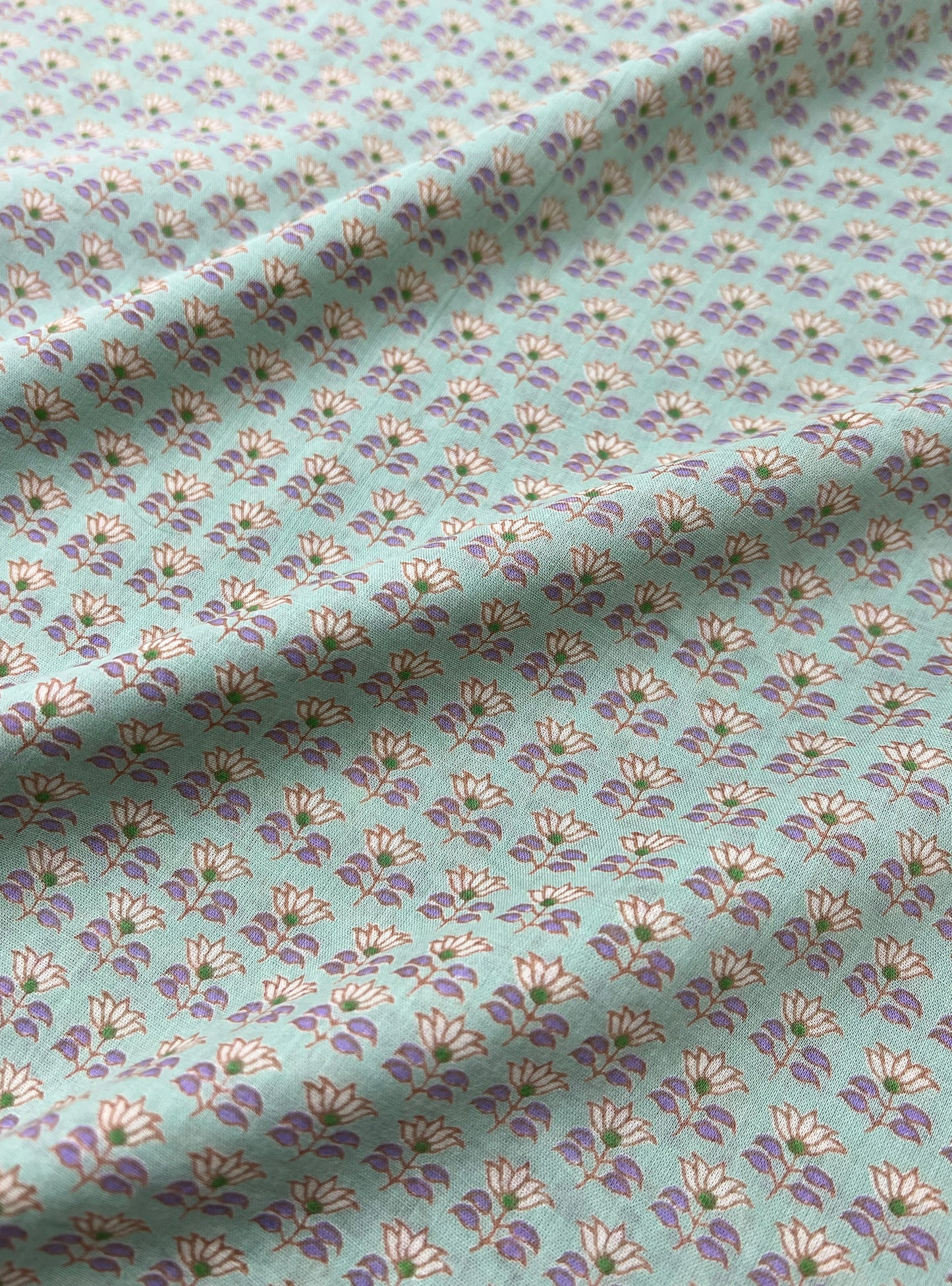 Cotton Voile  Fabric  : Kamal Buti Mint