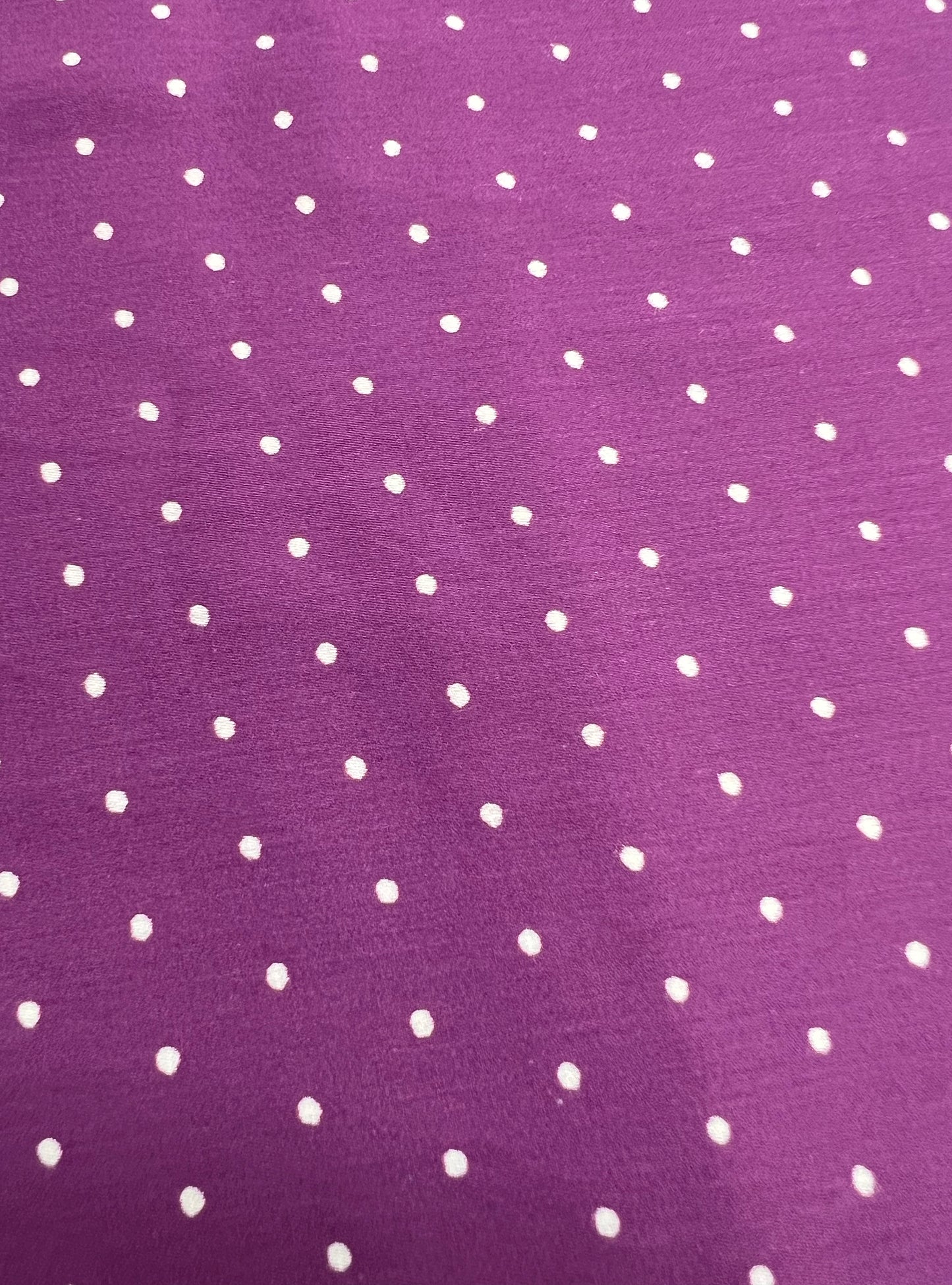 Cotton Satin Fabric  : Dots Jamun