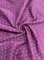 Cotton Satin Fabric  : Dots Jamun
