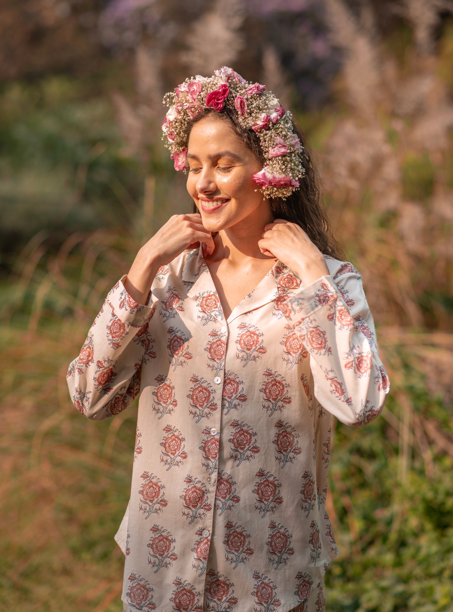 Vanessa PJ Set : Indian Rose S Voile