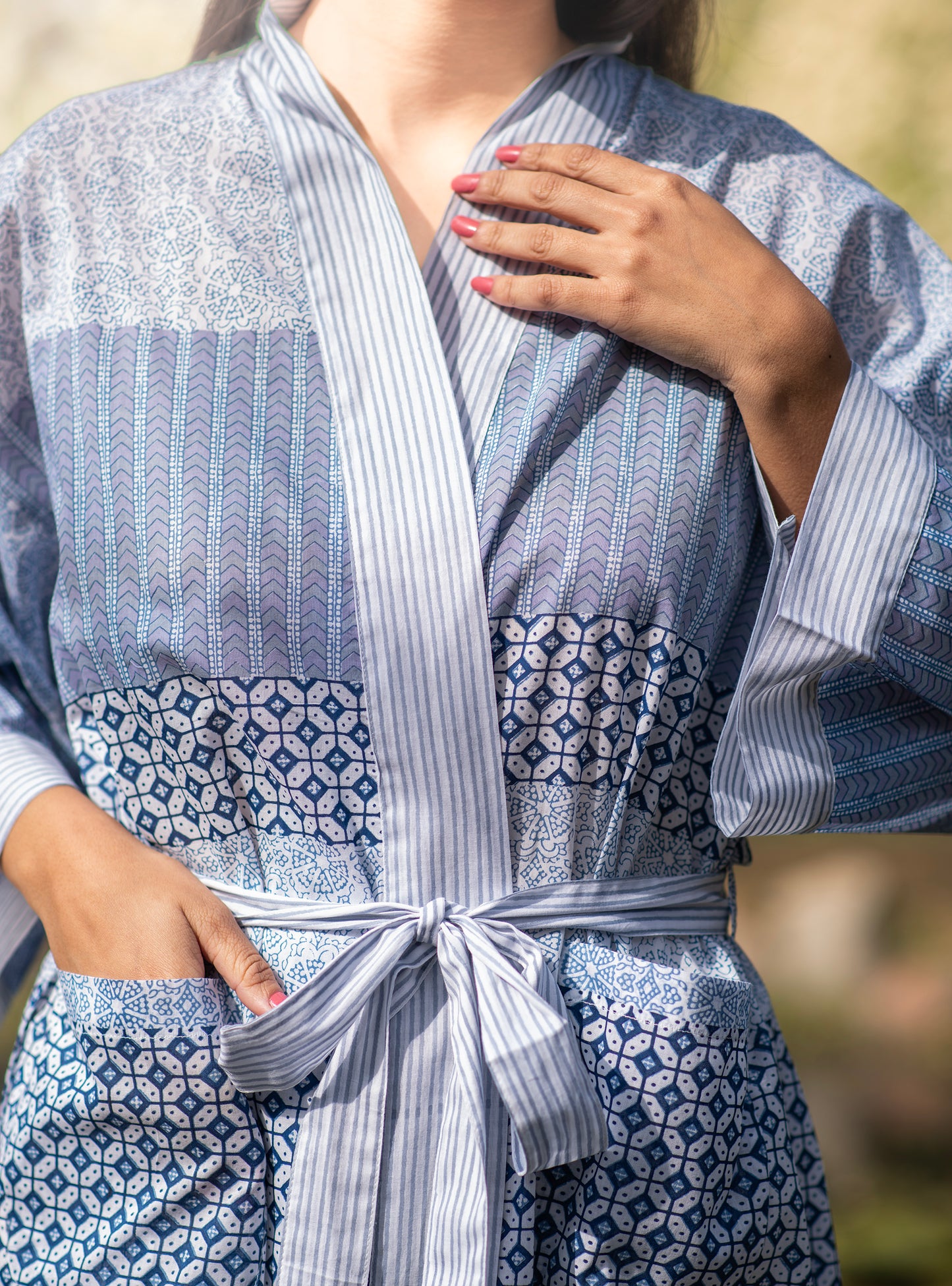 Joy Kimono : Santorini White Voile