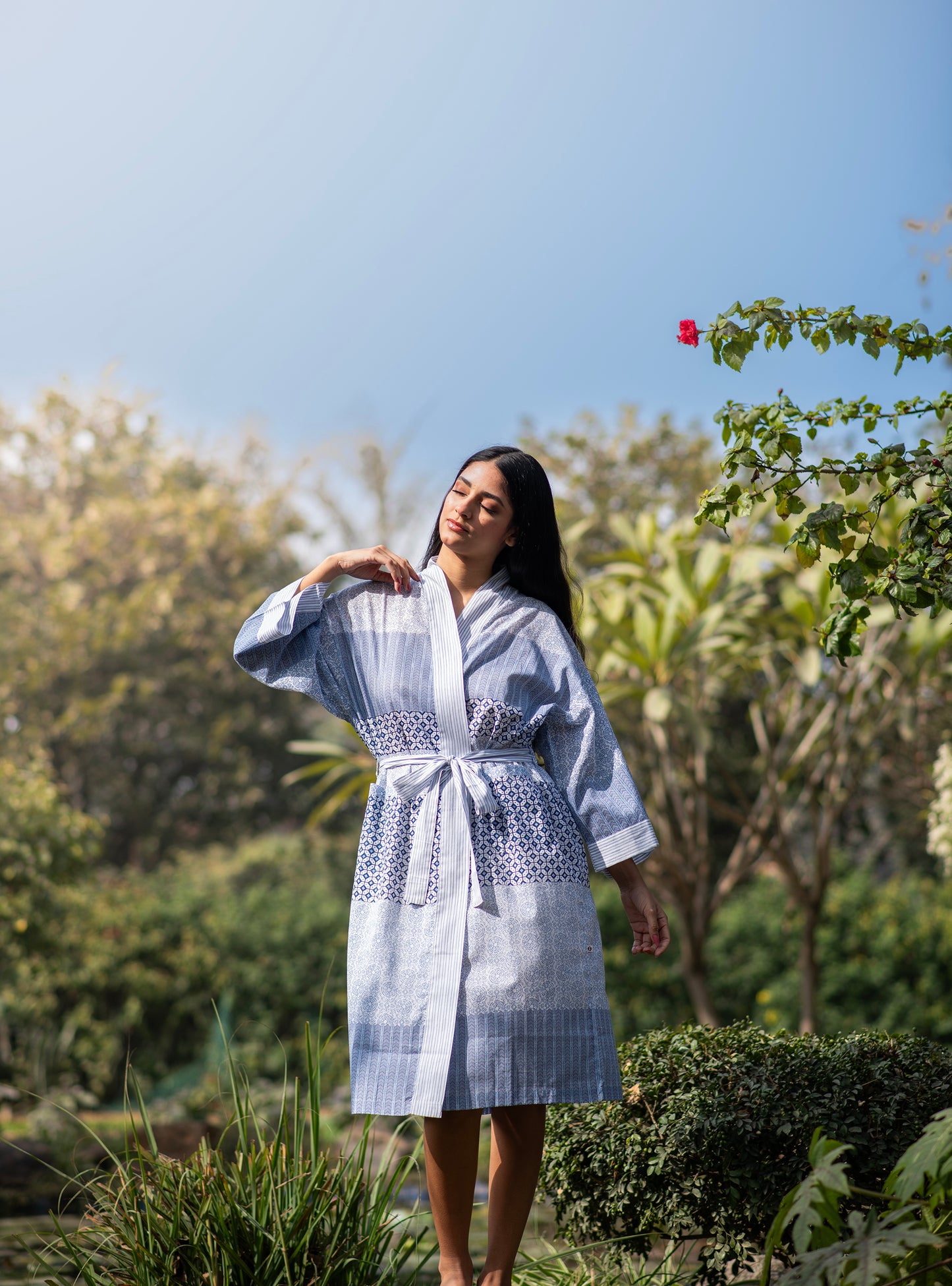 Joy Kimono : Santorini White Voile