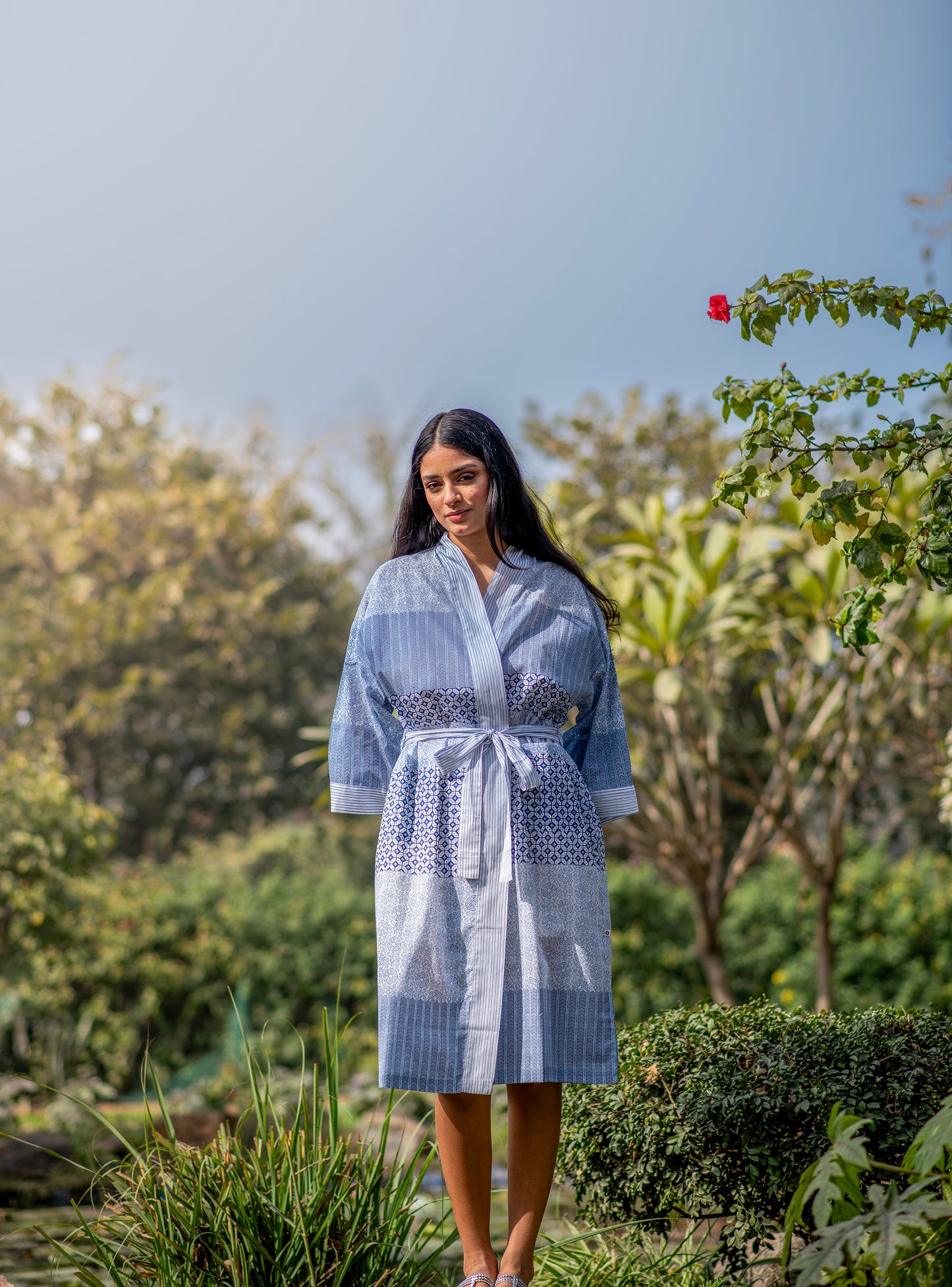 Joy Kimono : Santorini White Voile