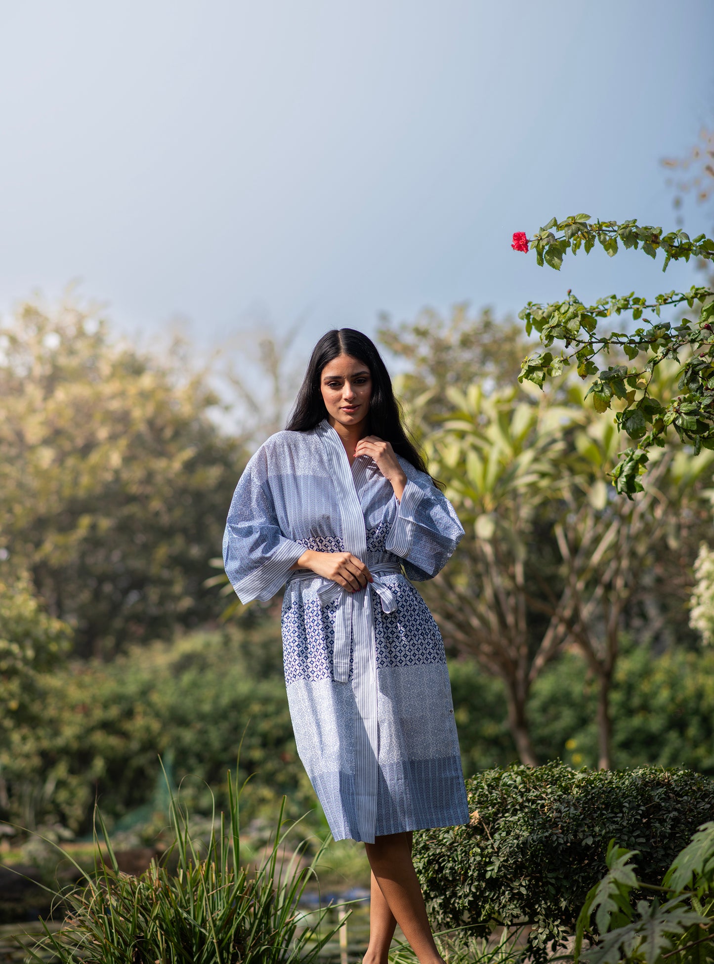 Joy Kimono : Santorini White Voile