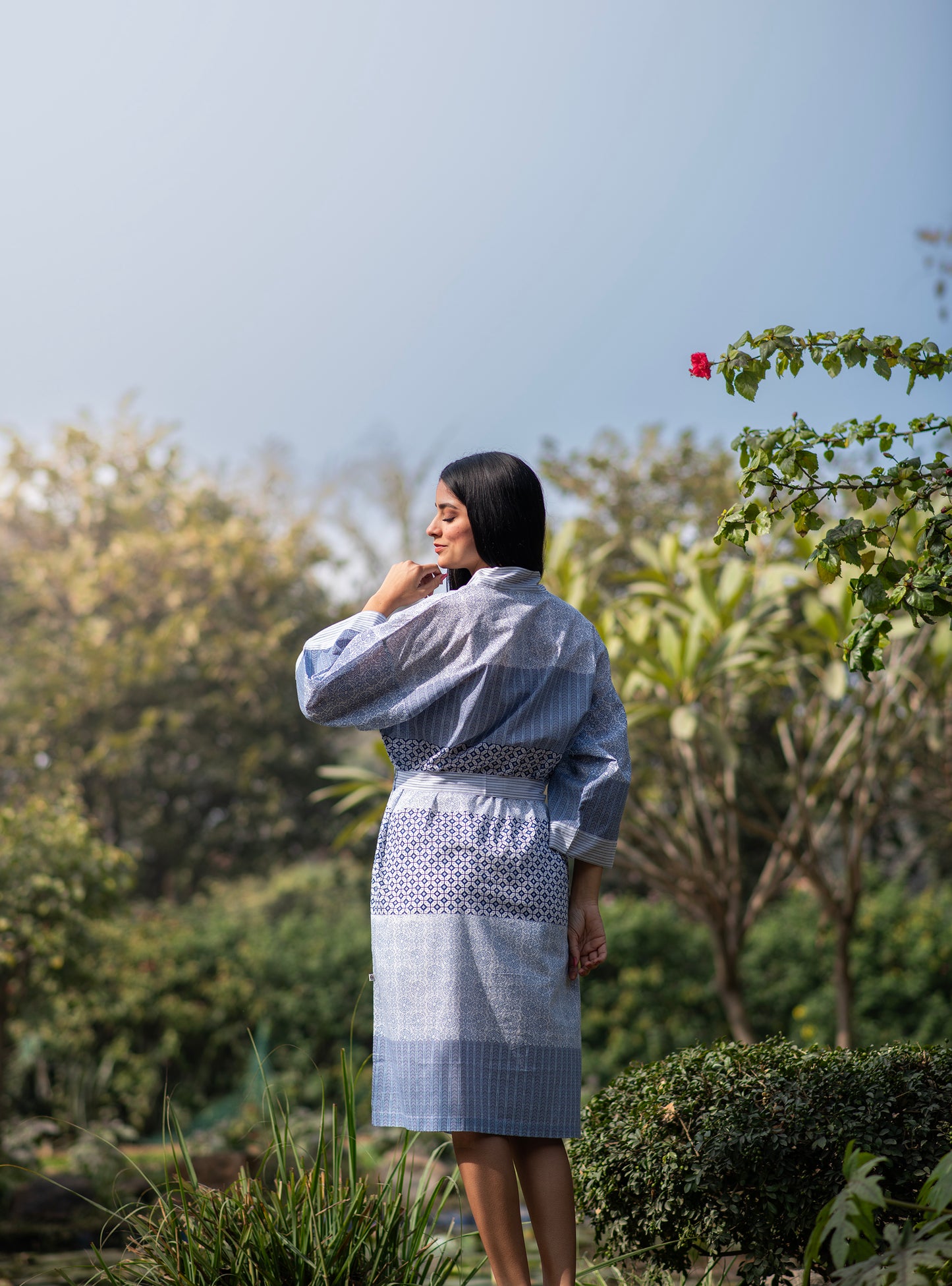 Joy Kimono : Santorini White Voile