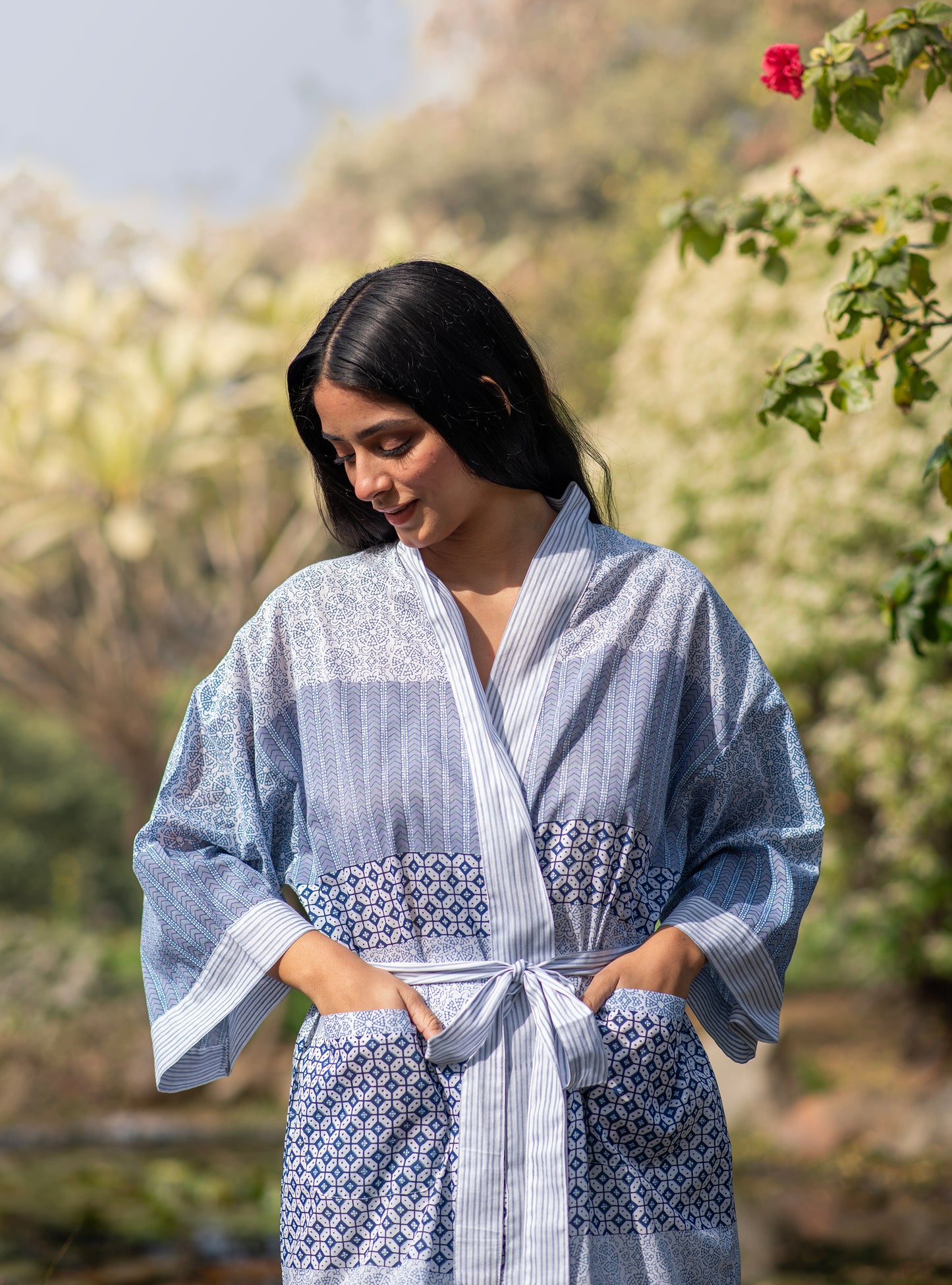 Joy Kimono : Santorini White Voile