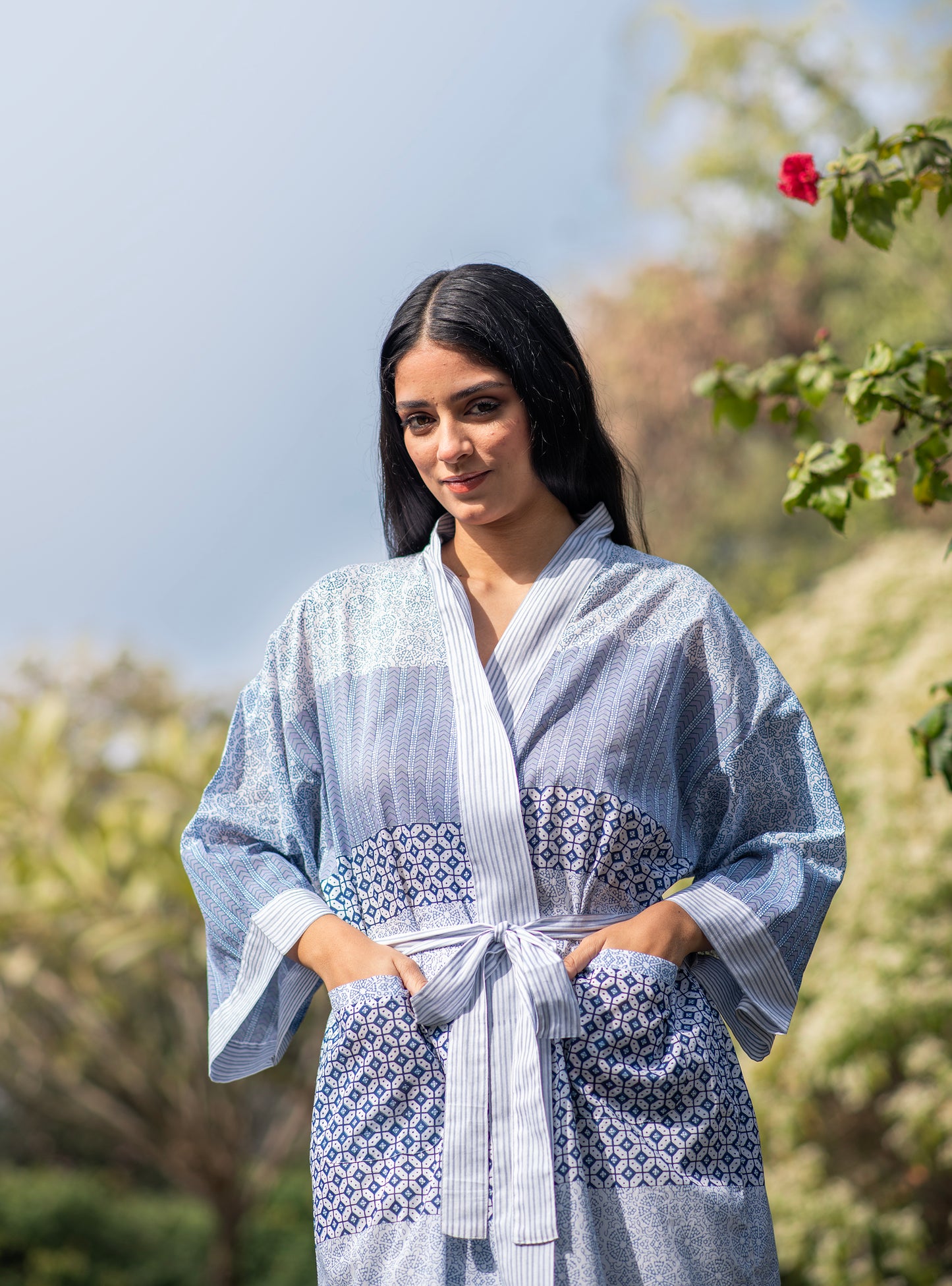 Joy Kimono : Santorini White Voile