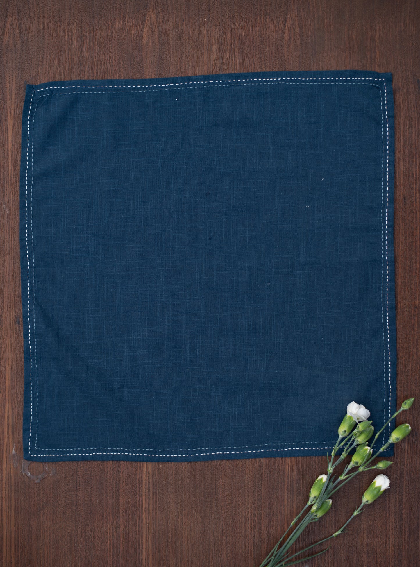 Napkin Solid Set fo 6  : Slub Navy