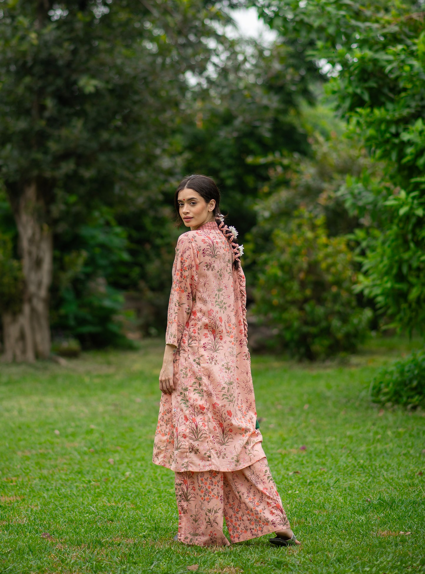Kanan Kurta : Garden Blush Voile