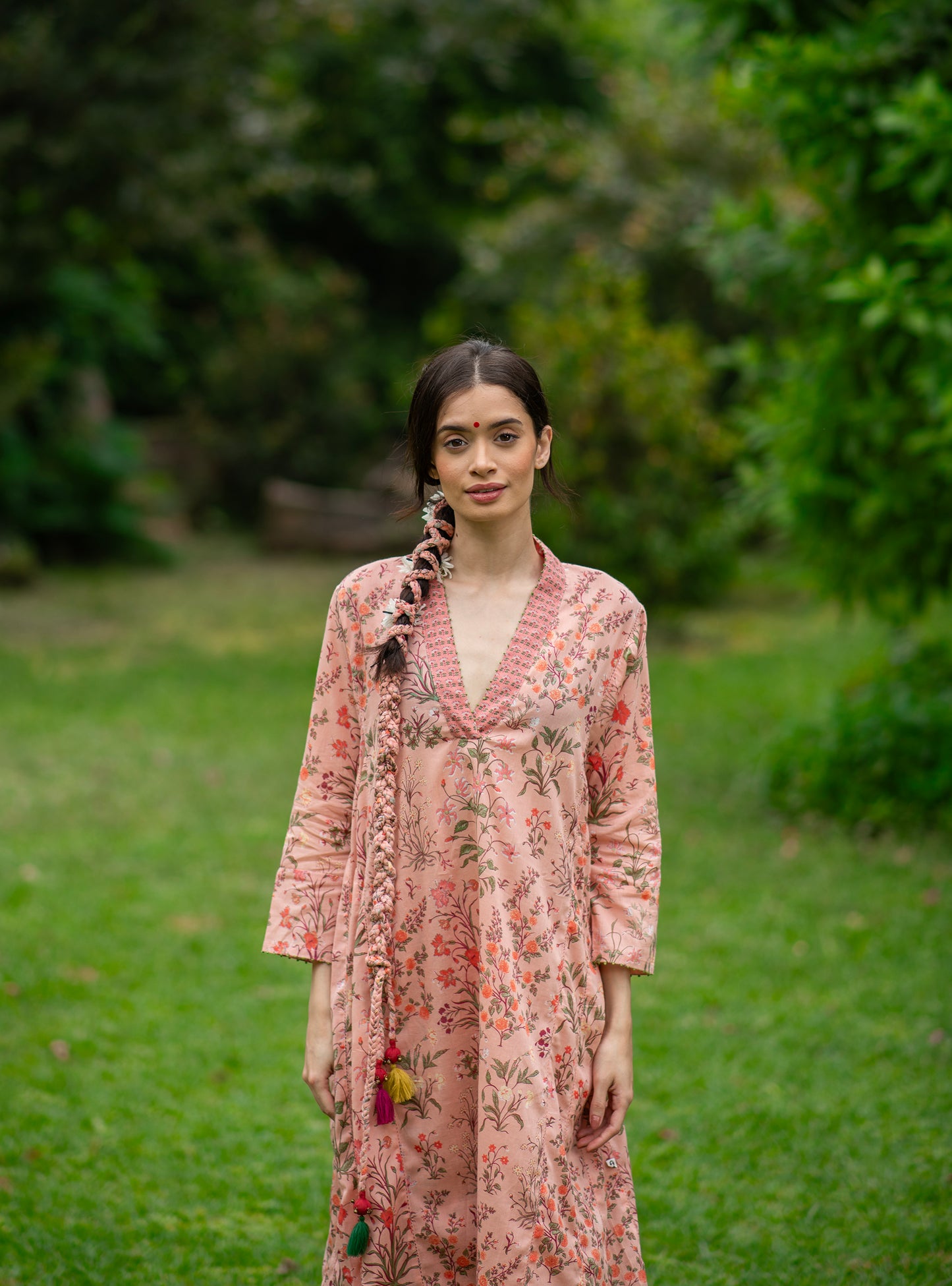 Kanan Kurta : Garden Blush Voile