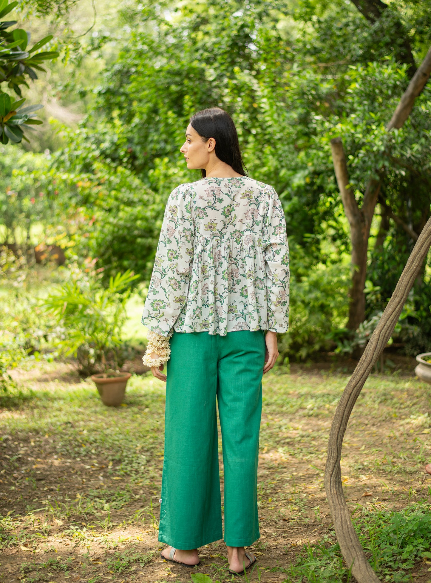 Katchi Top : Chrysanthemum Ivory Voile