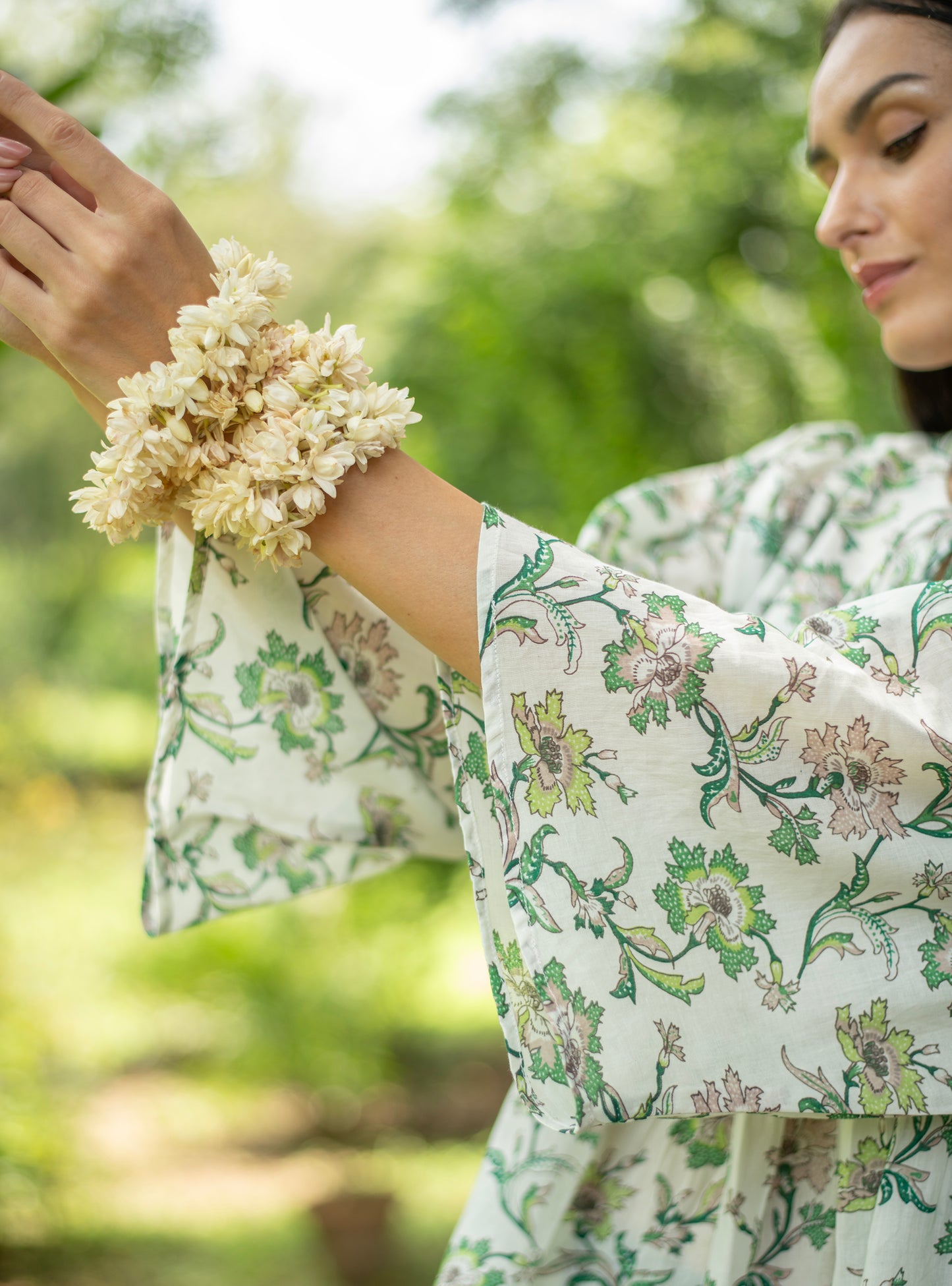 Katchi Top : Chrysanthemum Ivory Voile
