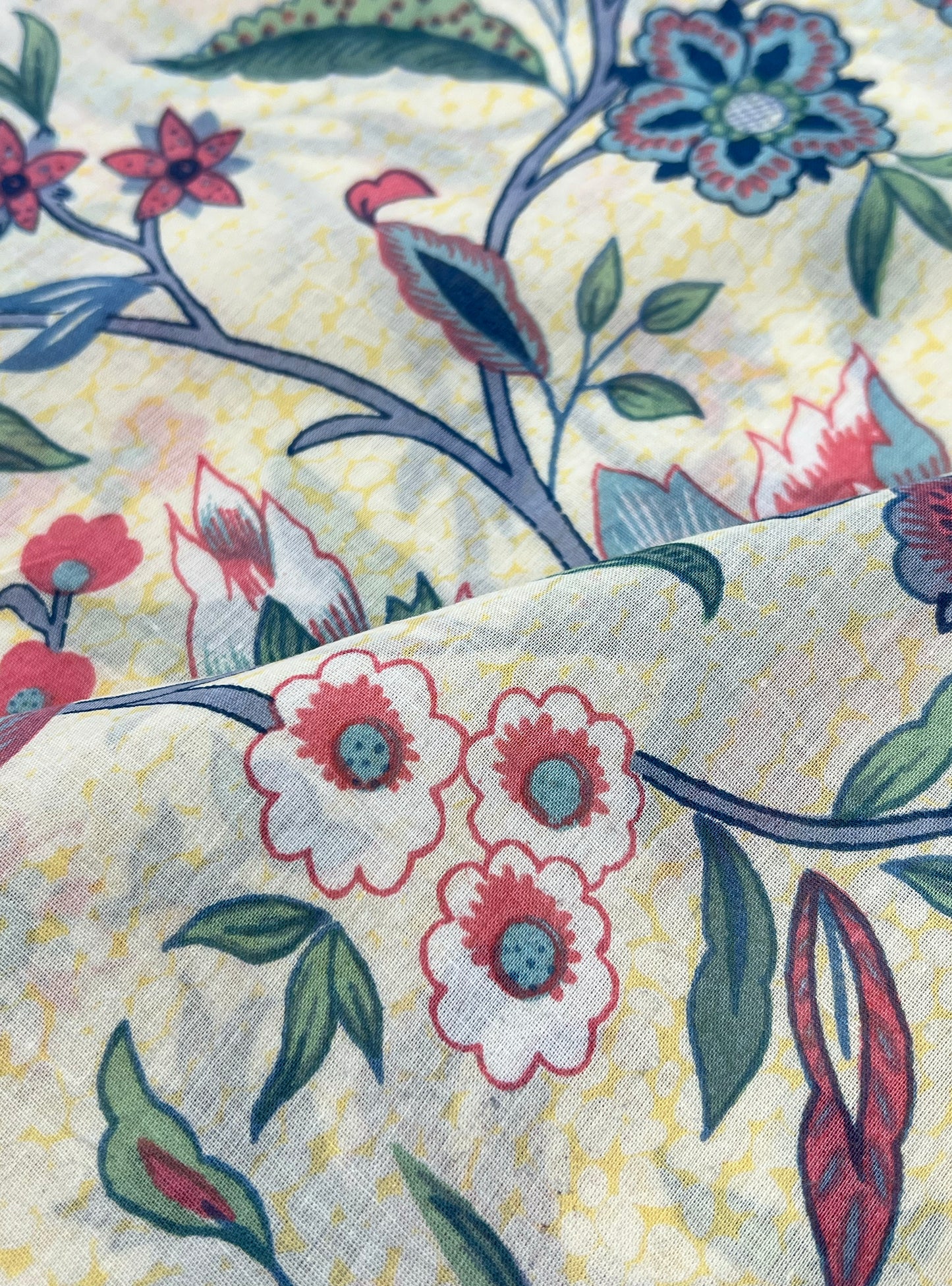 Cotton Voile  Fabric  : Kerala Texture Butter
