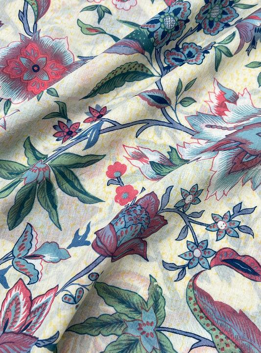 Cotton Voile  Fabric  : Kerala Texture Butter