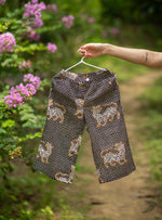 Kids Flouncy Pant : Tiger Black Voile