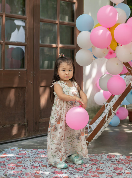 Kids Michiko Dress : Ubud Cream Voile