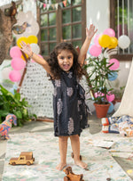 Kids Wrap Around Dress : Rosa Buti Black Voile