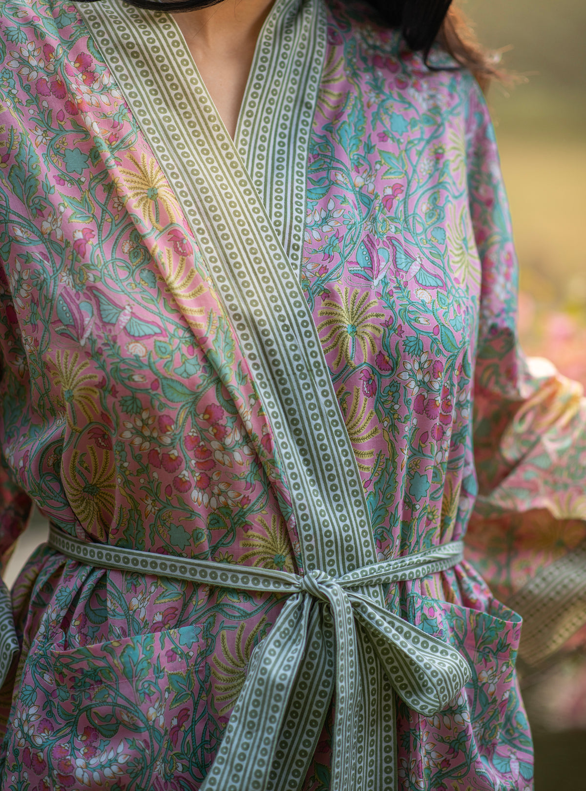 Joy Kimono : Palm Pink One Size Voile