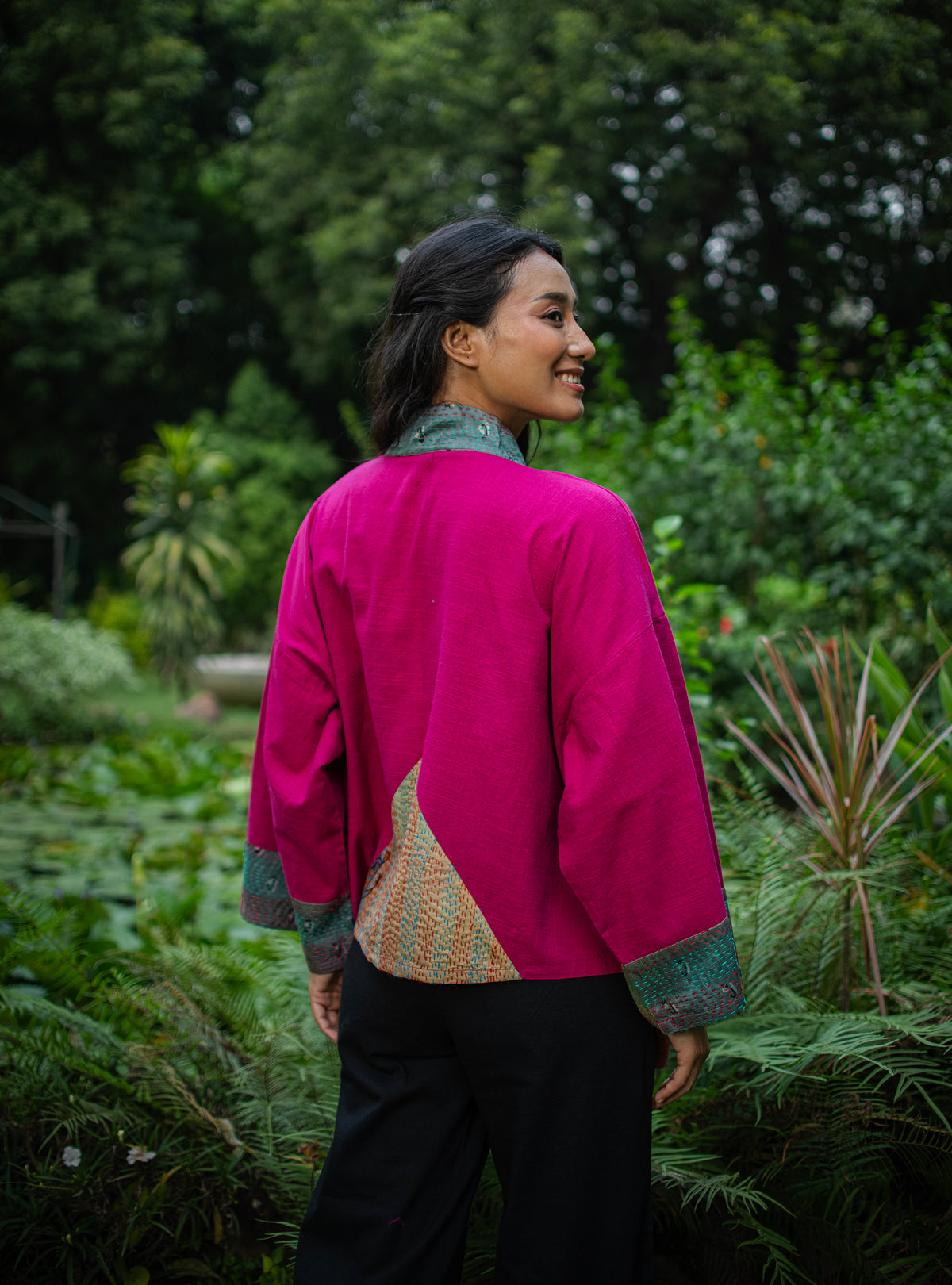Kimono Shrug : Rani Textured+Gudri Silk