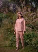 Vanessa PJ Set : Laurel Dotty Pink Voile