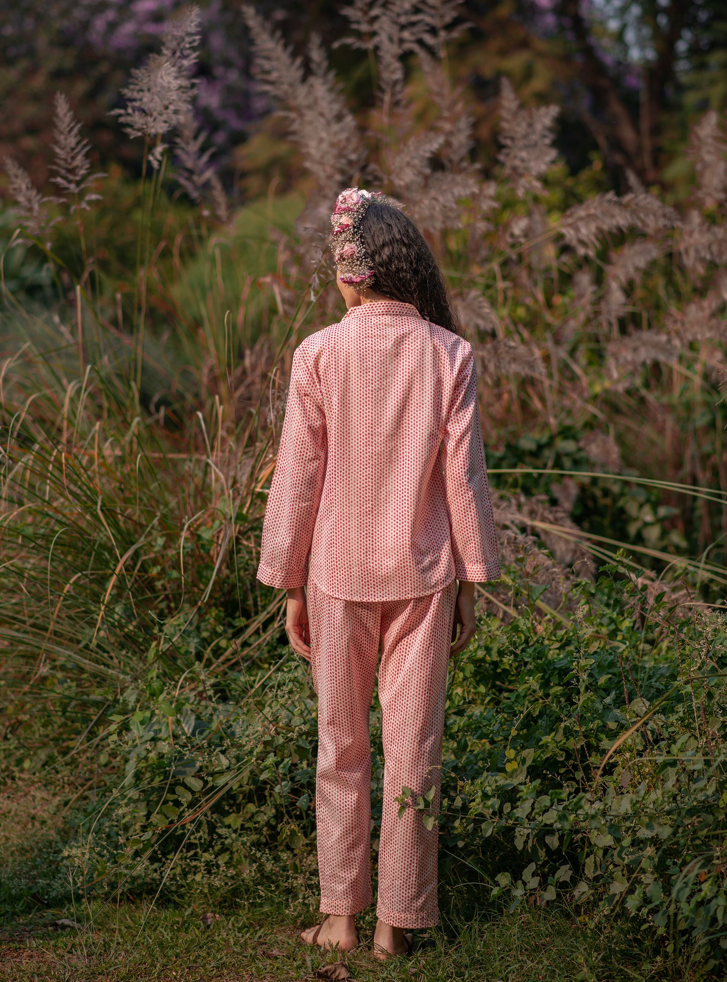 Vanessa PJ Set : Laurel Dotty Pink Voile