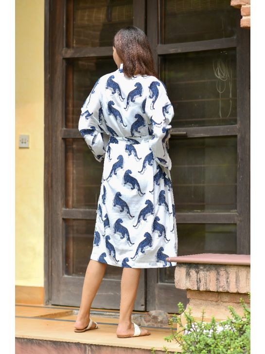 kimono leopard white