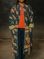 Vintage Cotton Kantha Jacket : Reversible Multi Color