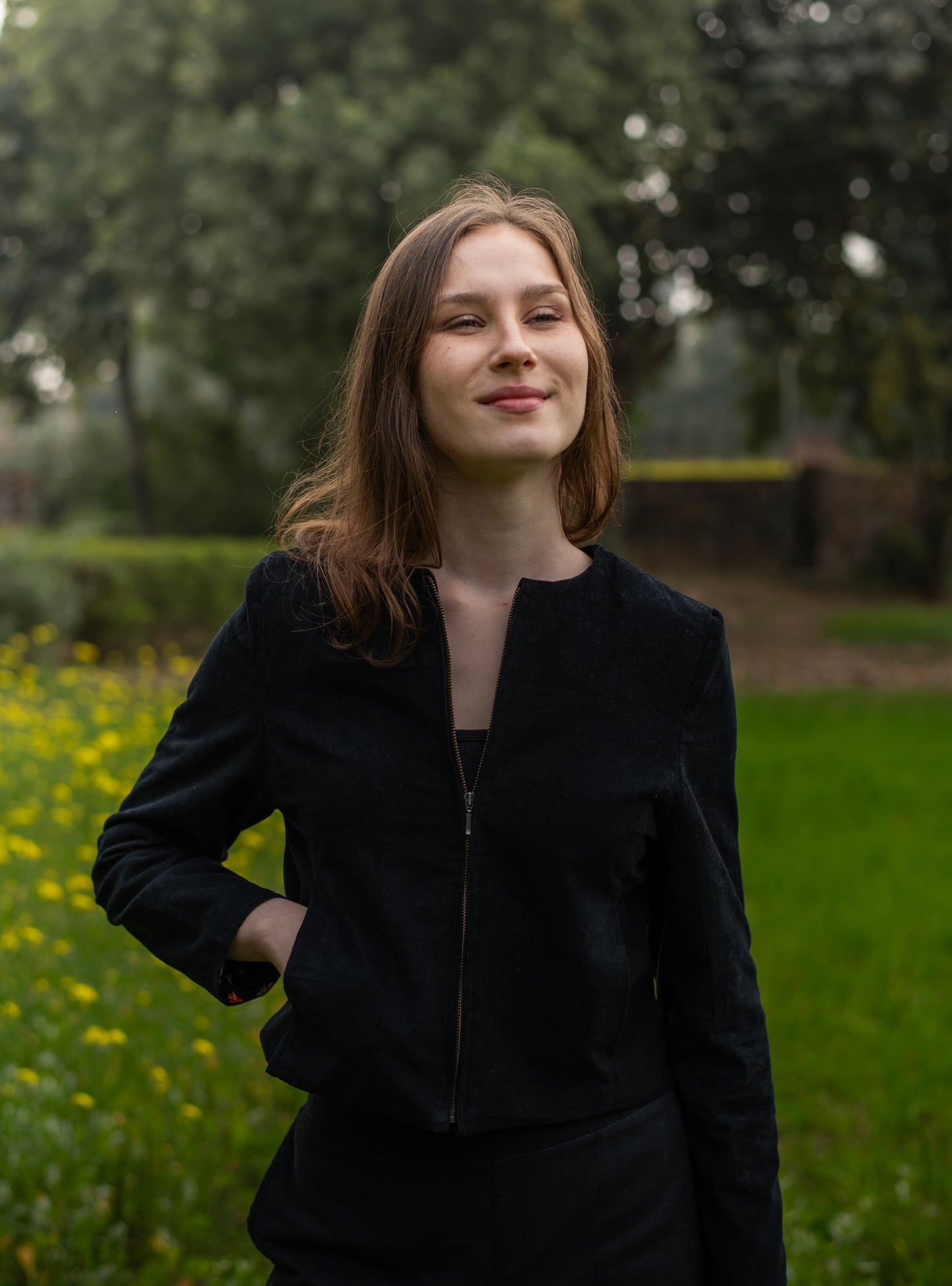 Lucy Jacket : Solid Black Corduroy