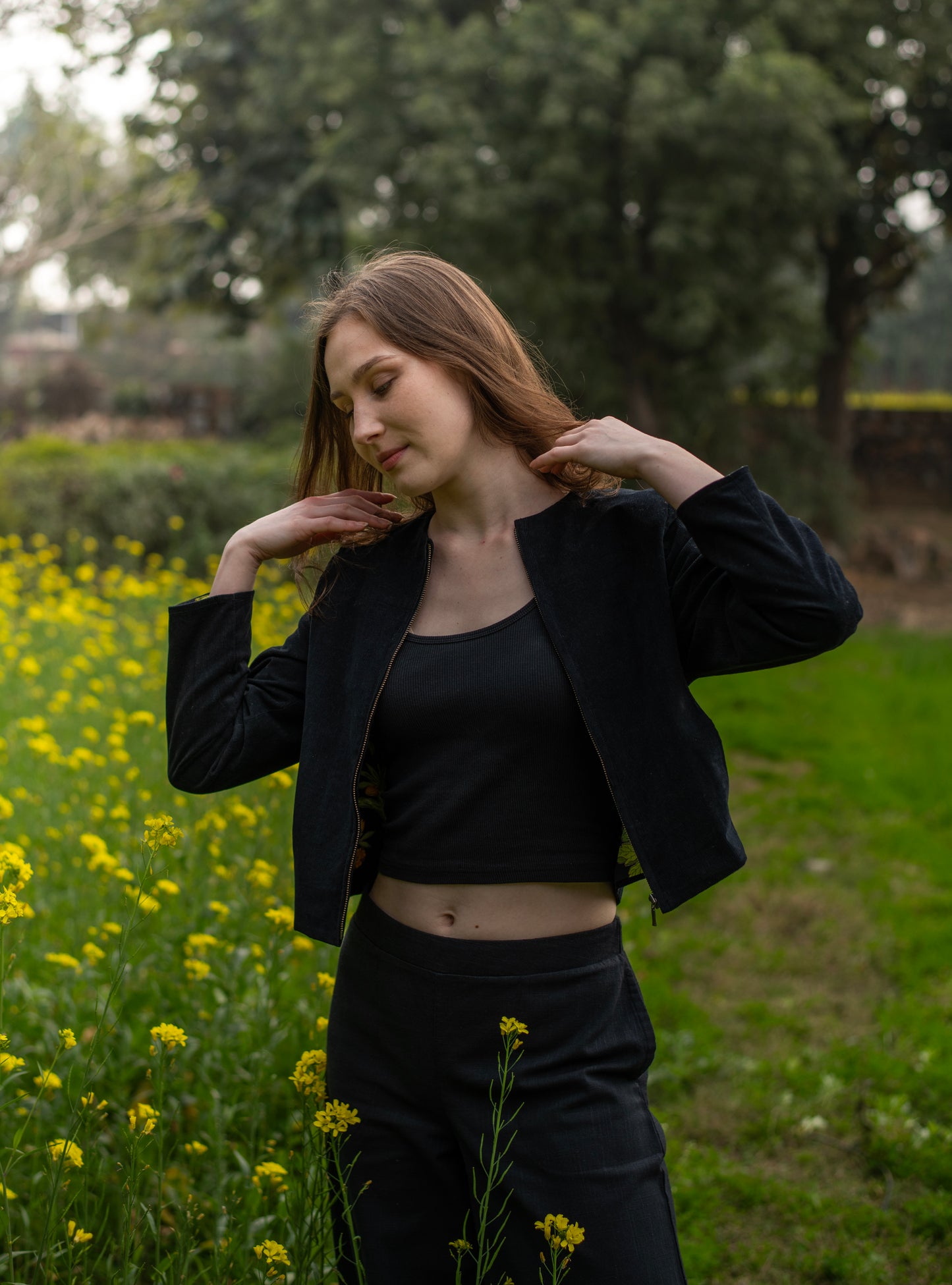 Lucy Jacket : Solid Black Corduroy