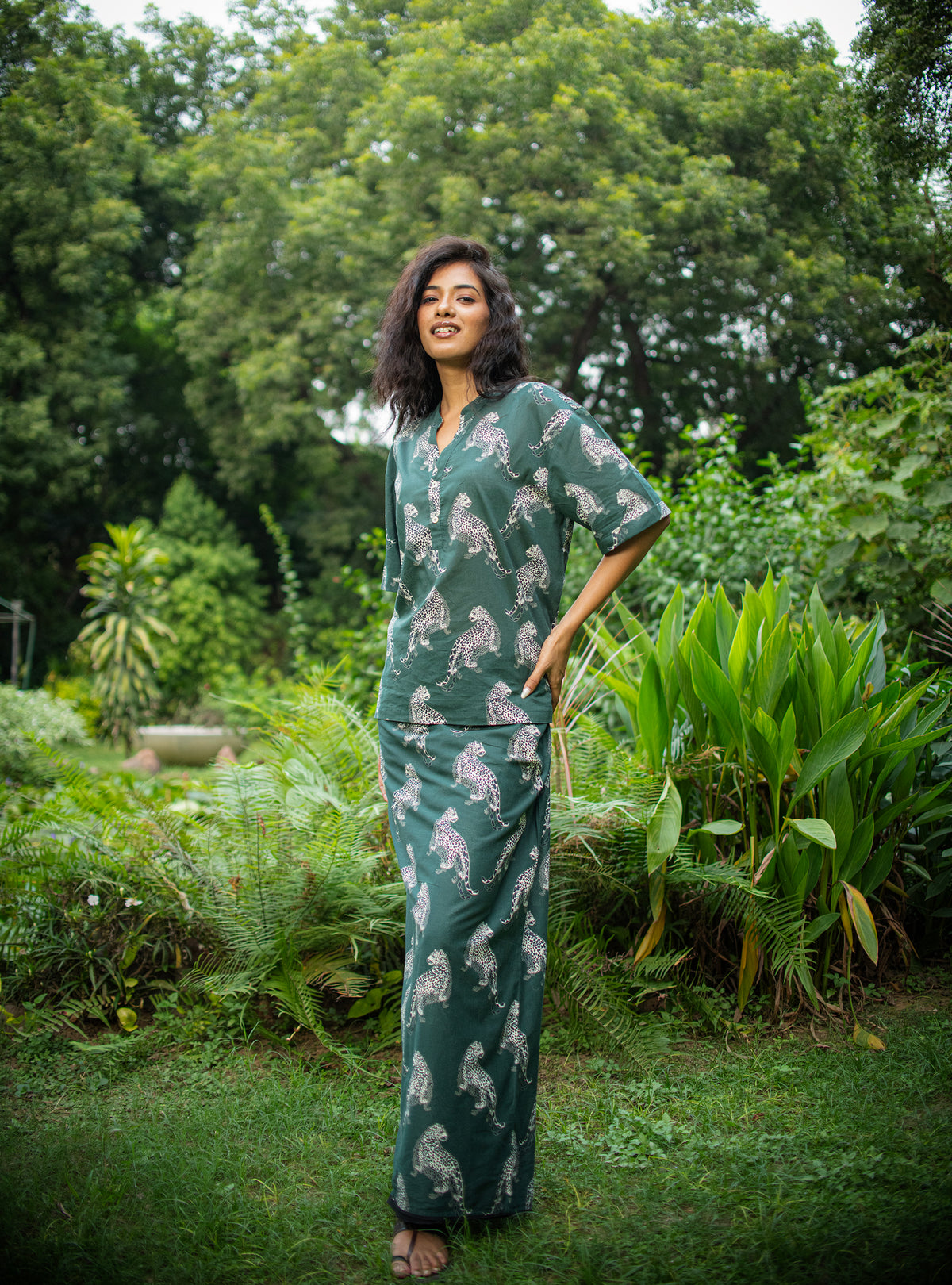 Lungi : Leopard Panna Voile