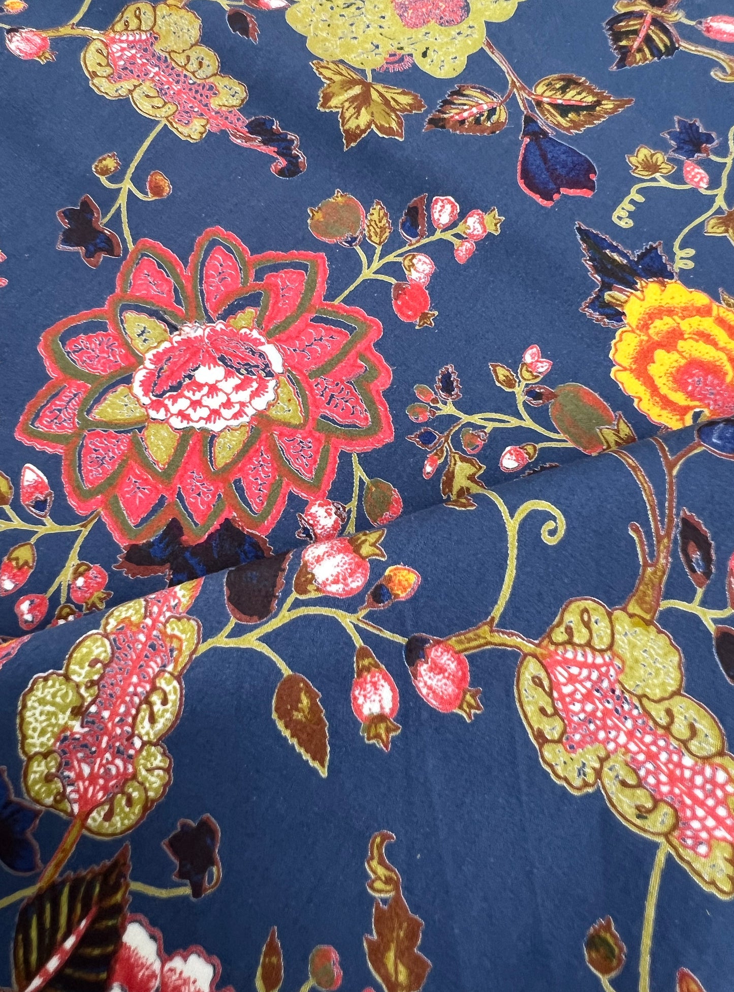 Cotton Satin Fabric  : Malabar Neelam