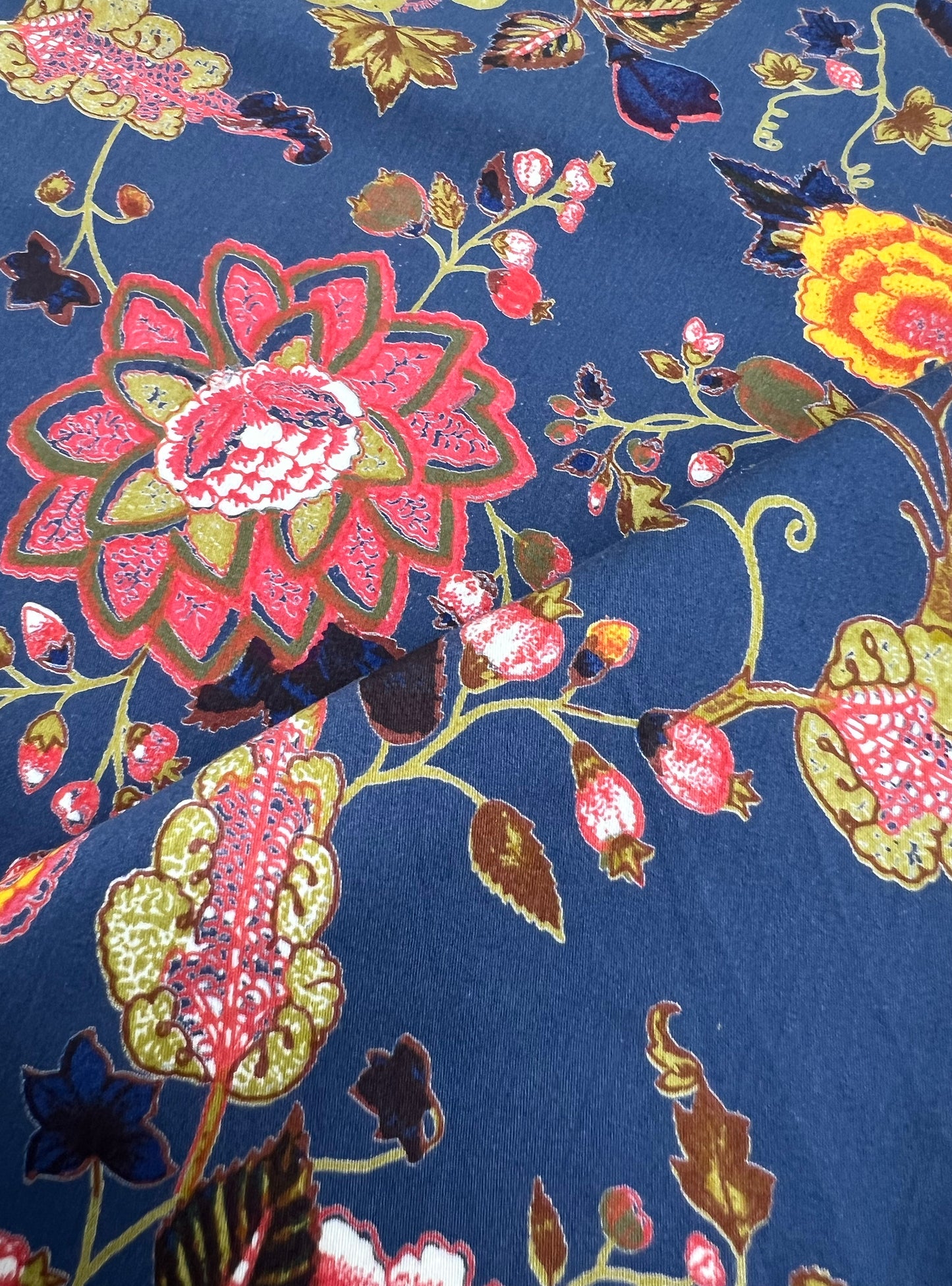Cotton Satin Fabric  : Malabar Neelam