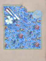 Printed Cocktail Napkin Set of 6 : Bird Blue Sheeting