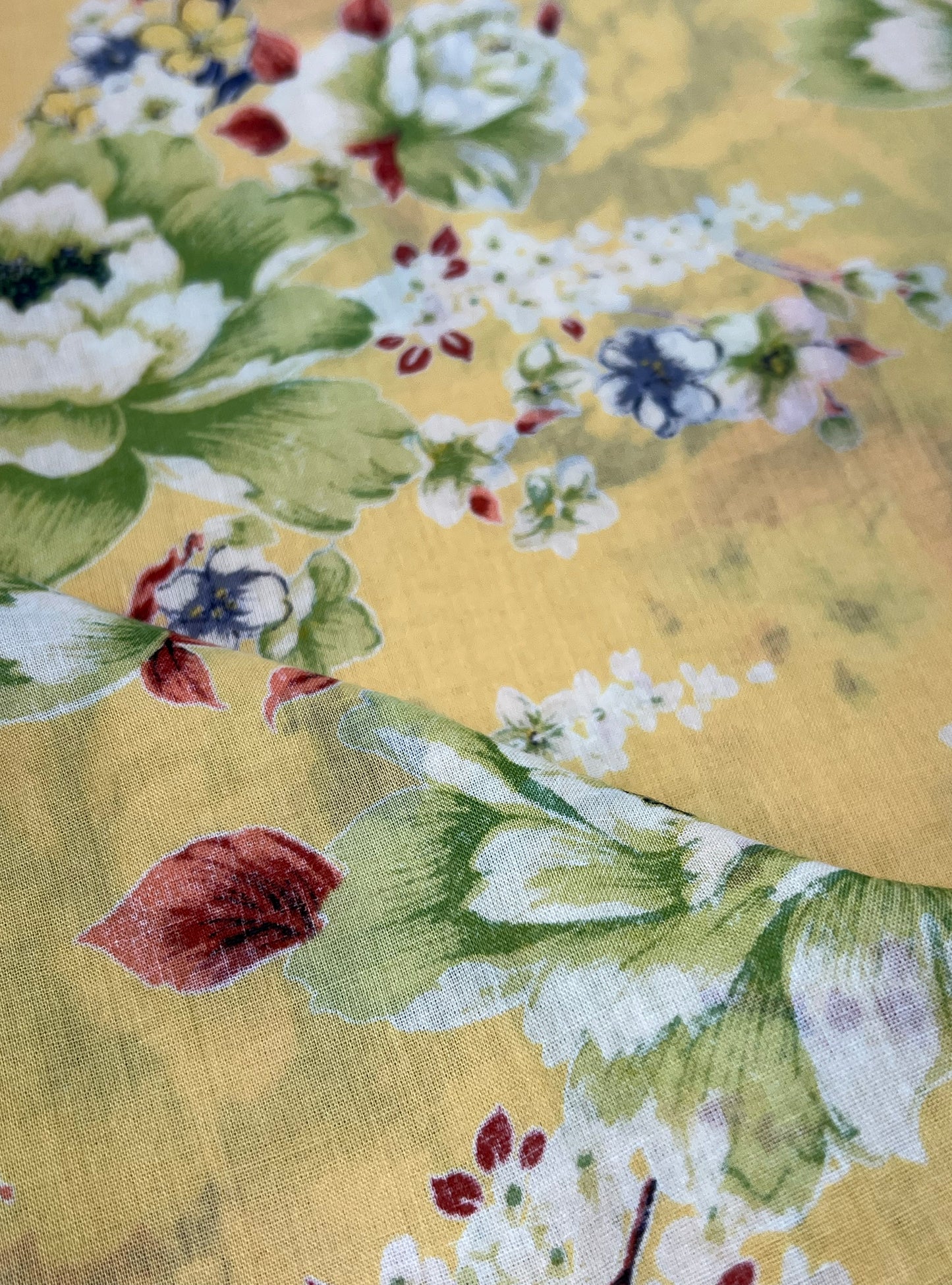 Cotton Voile  Fabric  : Magnolia Mango