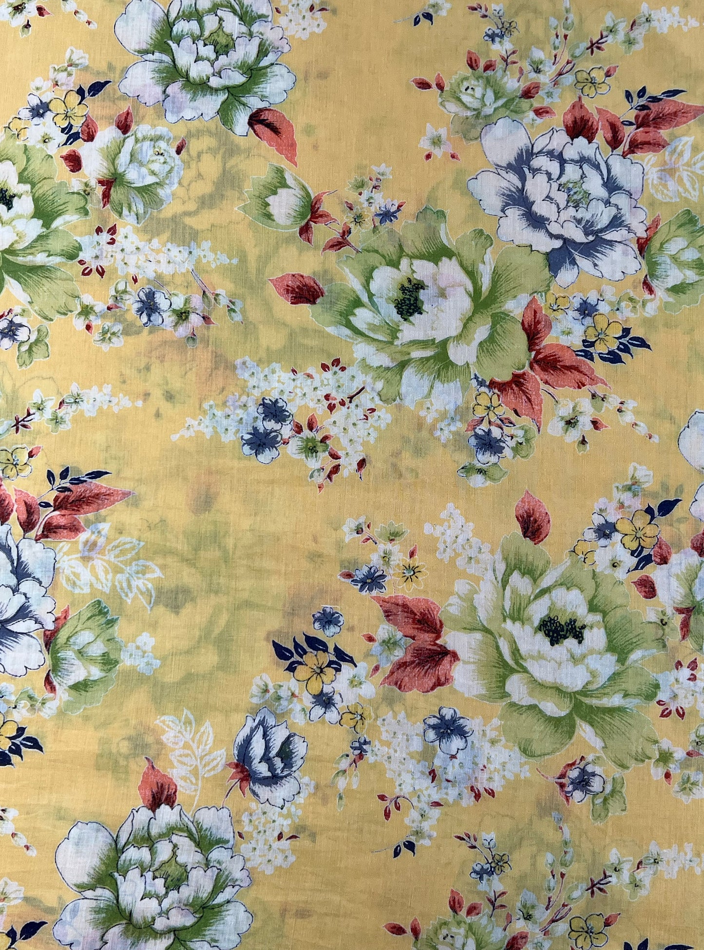 Cotton Voile  Fabric  : Magnolia Mango