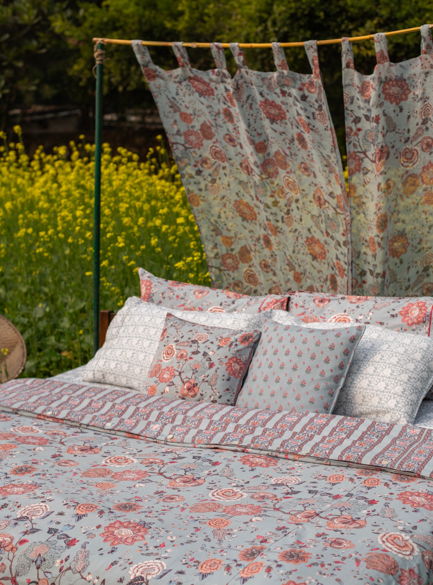 Printed Flat Bedsheet : Malabar Celeste Cambric