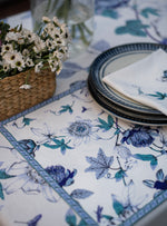 Printed Placemat Set of 6 : Serafina Blue & White Canvas