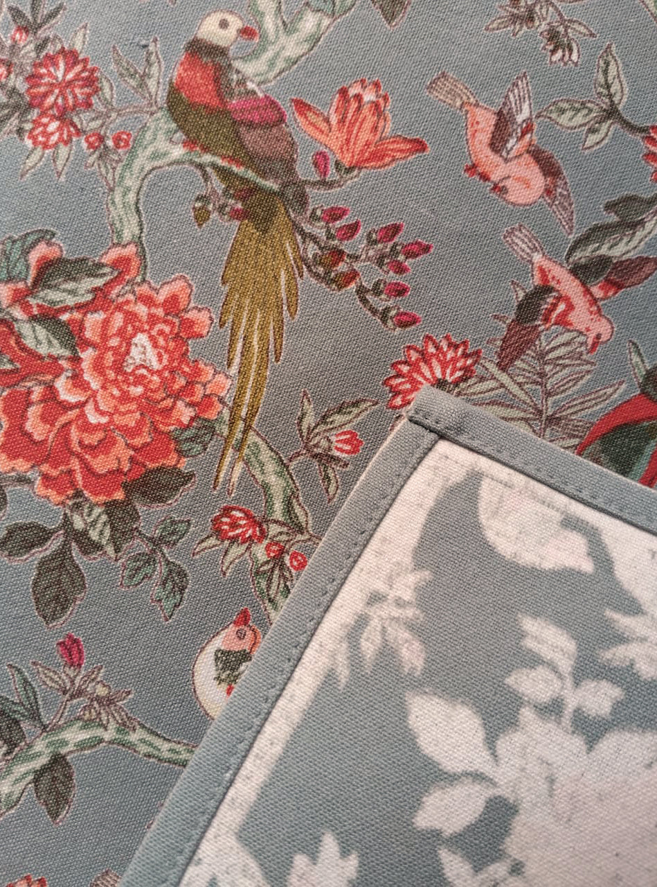 Printed Mat Set of 6 : Bird Manosque Canvas