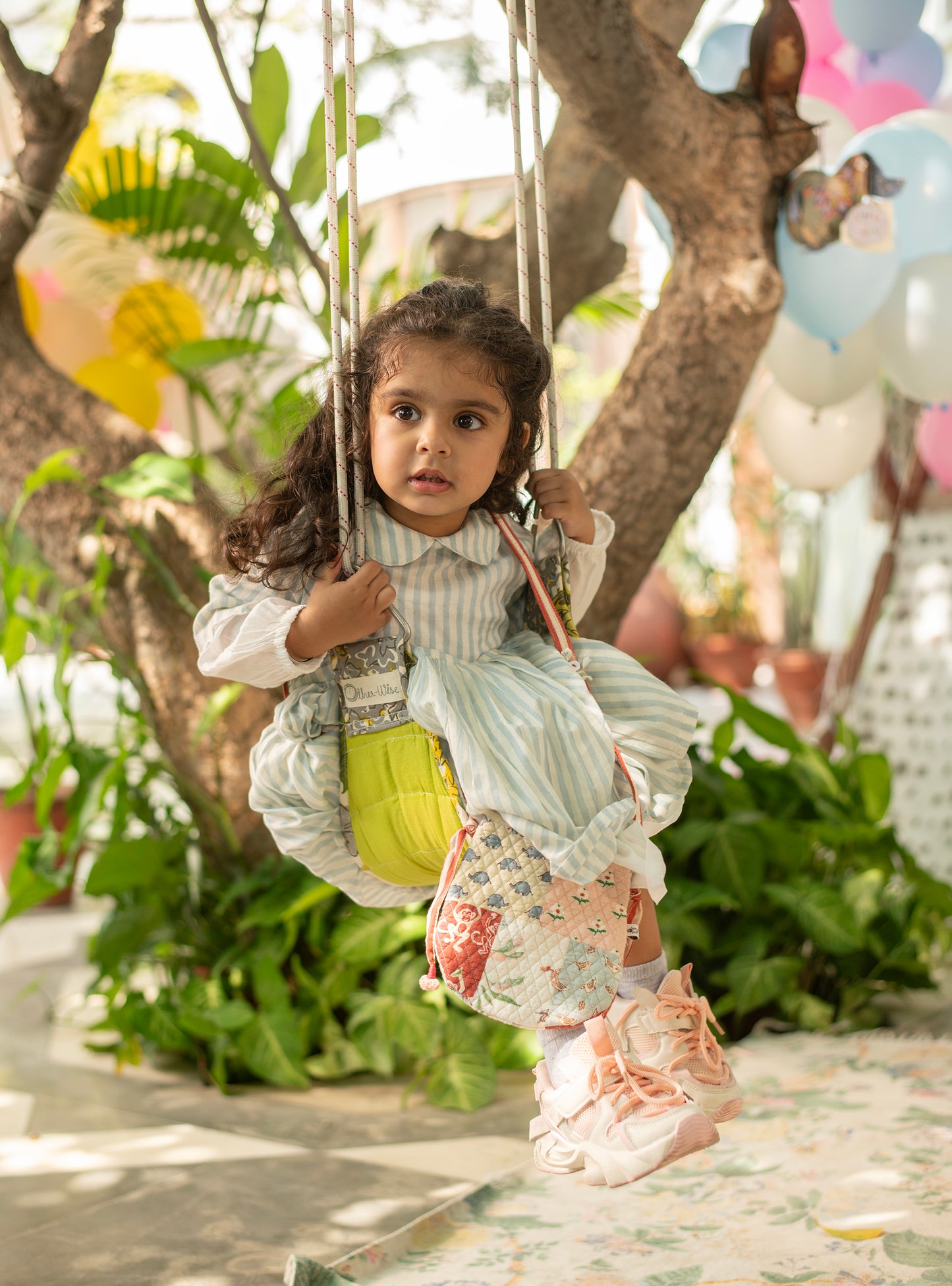 Mio Dress Lemur : Blue & Blush Voile