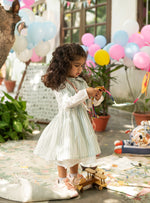 Mio Dress Lemur : Blue & Blush Voile