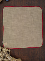Napkin With Thread Overlock Set of 6 : Beige with Chilli Slub