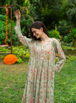 Noori Kurta : Garden Mint Voile