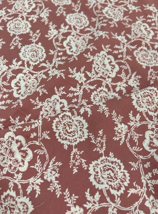 Cotton Satin Fabric  : Mali Peach