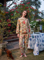 Vanessa PJ Set : Bird Lime  Voile