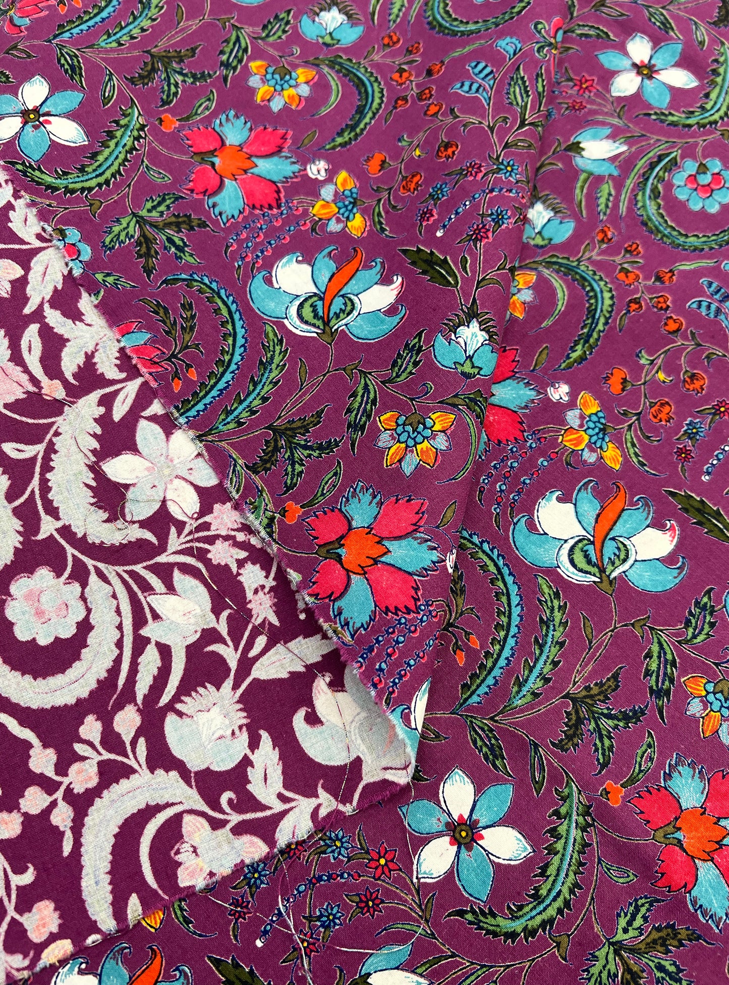 Cotton Poplin Fabric  : Pulicat Marsala