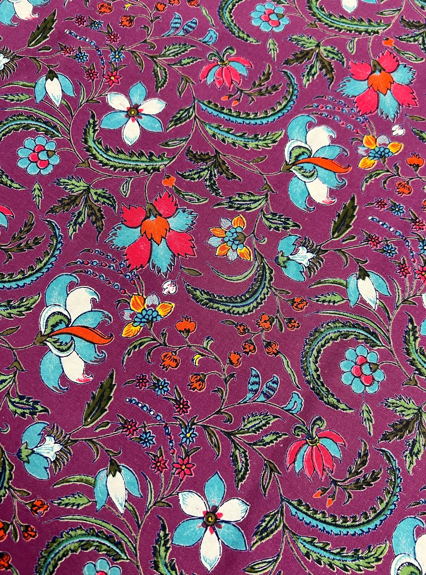 Cotton Poplin Fabric  : Pulicat Marsala